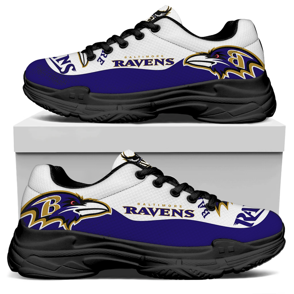 Women's Baltimore Ravens Edition Chunky Sneakers With Line 001